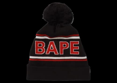 BAPE Knit Pom Cap (FW21) Black