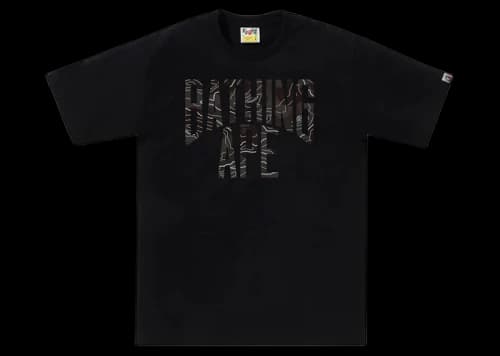 BAPE Layered Line Camo NYC Logo Tee Black/Black