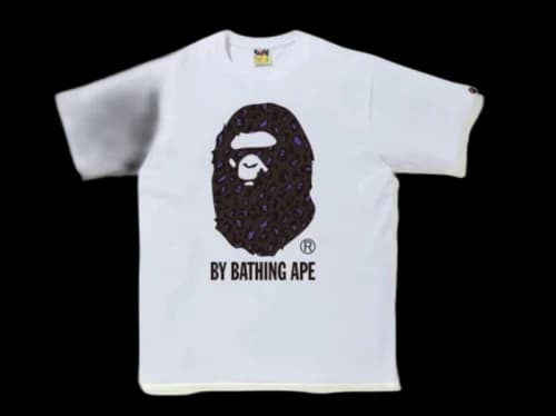 BAPE Leopard By Bathing Ape Tee White/Purple