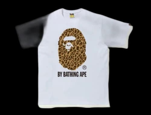 BAPE Leopard By Bathing Ape Tee White/Yellow