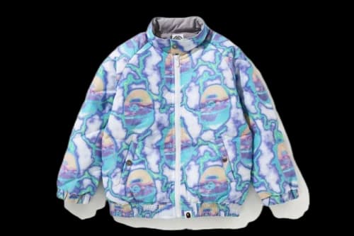 BAPE Lightening Down Jacket Blue
