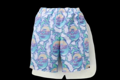 BAPE Lightning Track Shorts Blue
