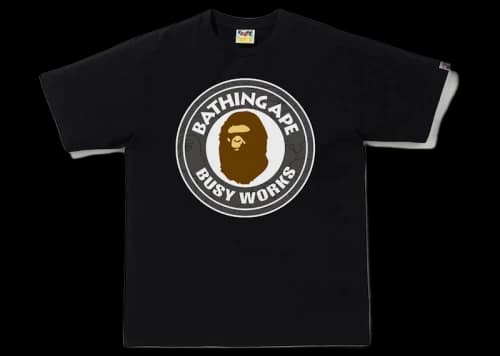 BAPE Line 1st Camo Busy Works Tee Black/Black