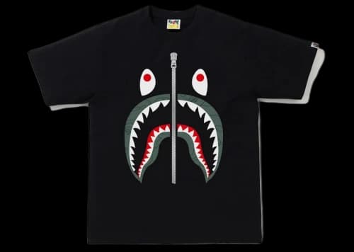 BAPE Line 1st Camo Shark Tee Black/Green