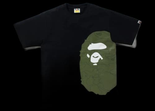 BAPE Line 1st Camo Side Big Ape Head Tee Black/Green