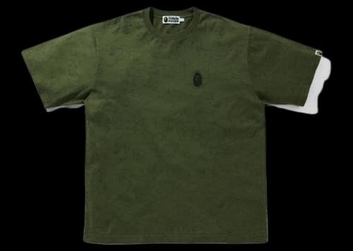 BAPE Line 1st Camo Washed Relaxed Fit Tee Olivedrab