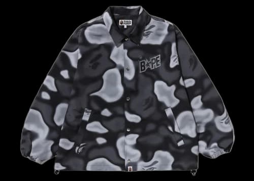 BAPE Liquid Camo Bape Sta Relaxed Fit Coach Jacket Black