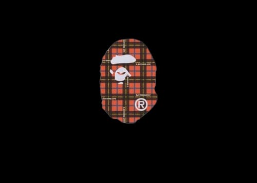 BAPE Logo Check Big Ape Head Tee White/Red