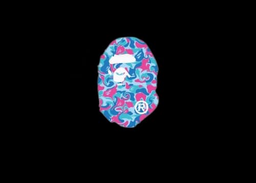 BAPE Marble Camo Big Ape Head Tee White