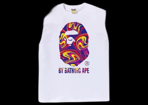 BAPE Marbling By Bathing Ape Tee White