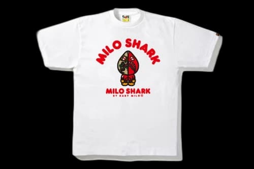 BAPE Milo Shark College Tee White/Red