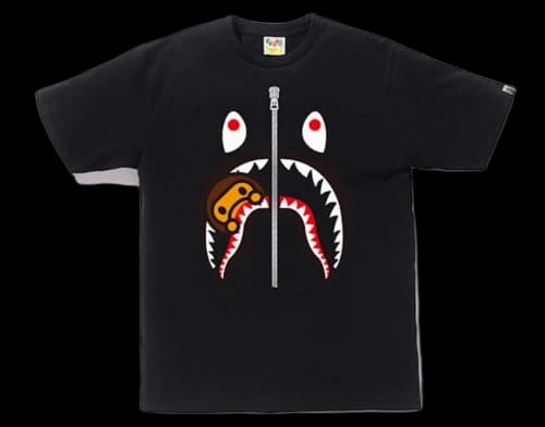 BAPE Milo Shark Face Tee Black
