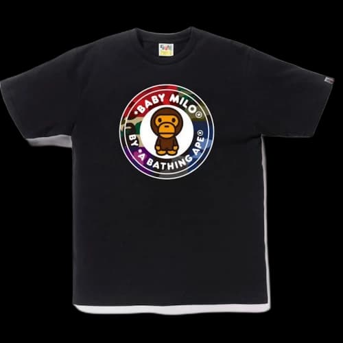 BAPE Mixed Camo Milo Busy Works Tee Black