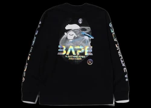 BAPE Moon Photo L/S Tee Black