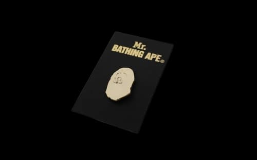 BAPE Mr. Bathing Ape Apehead Pin Gold