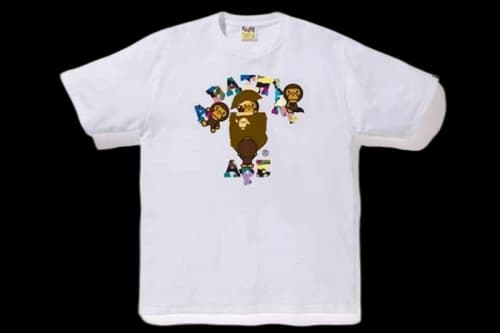 BAPE Multi Camo College Milo Tee White
