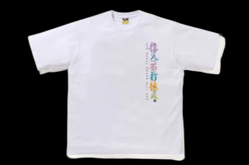 BAPE Multi Camo Kanji Relaxed Tee White