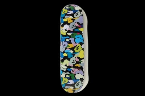 BAPE Multi Camo Skateboard Deck Black