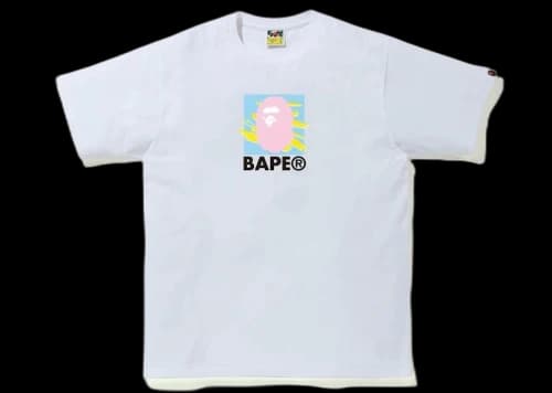 BAPE Multi-Color Print Tee White