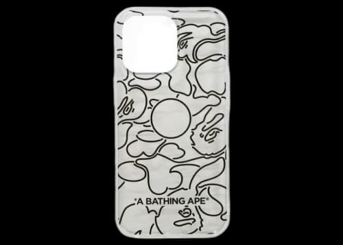 BAPE Neon Camo iPhone 13 Pro Case Clear