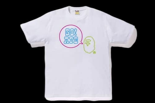 BAPE Neon Sign Go Ape Tee White