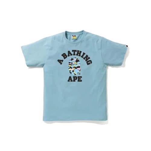 Bape New Multi Camo College Tee Sax (SS21)