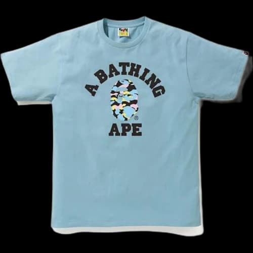 BAPE New Multi Camo College Tee Sax
