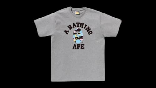 BAPE New Multi Camo College Tee (SS26) Grey