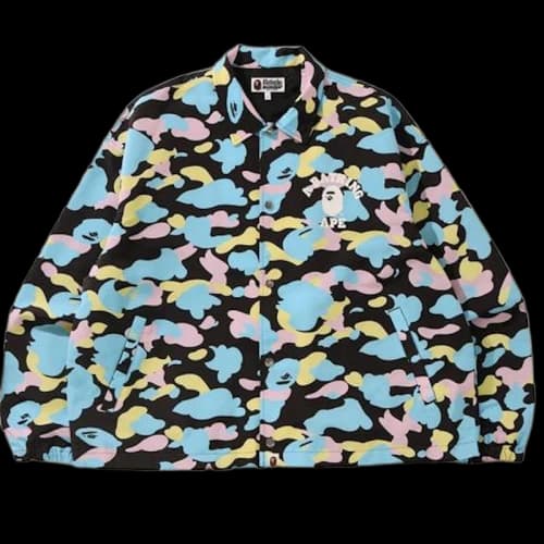 BAPE New Multi Camo Relaxed Coach Jacket Black