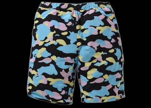 BAPE New Multi Camo Track Shorts Black
