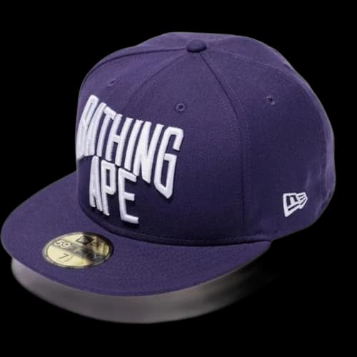BAPE NYC Logo New Era Cap Cap Purple