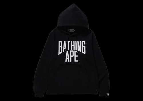 BAPE NYC Logo Pullover Hoodie Black