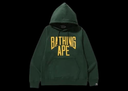 BAPE NYC Logo Pullover Hoodie Green