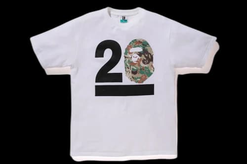 BAPE Octopus Tailor Camo Apehead NW20 Tee White