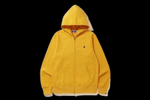 BAPE One Point Full Zip Hoodie Yellow