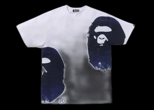 BAPE Overprinted Multi Ape Head Tee White