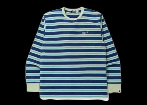 BAPE Patched Hoop L/S Tee Blue