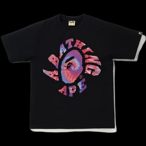 BAPE Pigment Tie Dye Twist College T-Shirt Black/Red