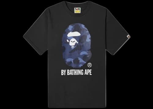 BAPE Premium Happy New Year Color Camo Ape Head Tee Black