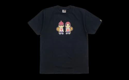 BAPE Puffy Vs Baby Milo Tee Black