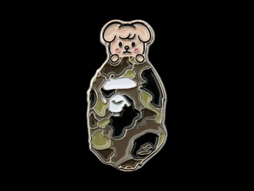 BAPE Puppym Metal Pin Beige