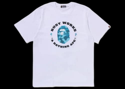 BAPE Radiation Camo Busy Works Tee White