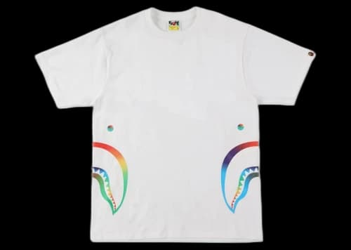BAPE Rainbow Side Shark Tee (SS21) White