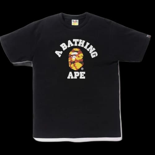 BAPE Reflector 1st Camo College Tee Black/Orange
