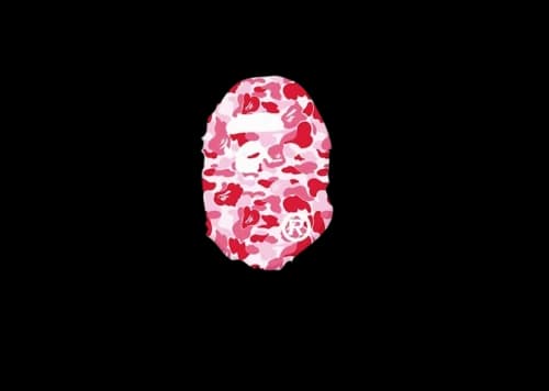 BAPE Reflector ABC Big Ape Head Tee Black/Pink