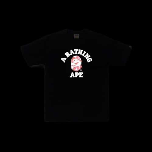 BAPE Reflector ABC College Tee White/Pink