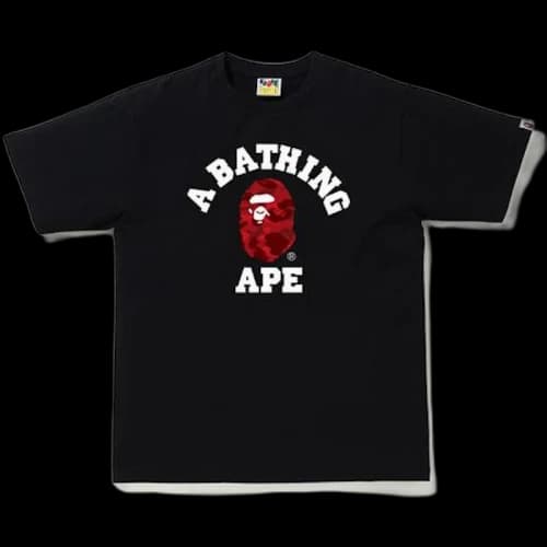 BAPE Reflector Color Camo College T-Shirt Black/Red