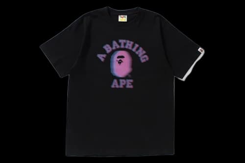 BAPE Reflector Noise College Tee Black/Purple