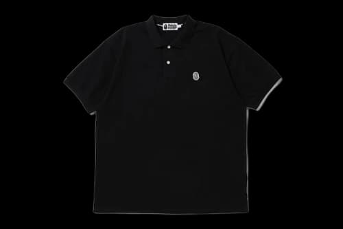 BAPE Relaxed Ape Head One Point Polo Black