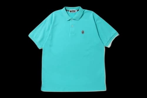 BAPE Relaxed Ape Head One Point Polo Sax